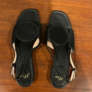 Cute Retro JCrew Black Sandals size 9 1/2